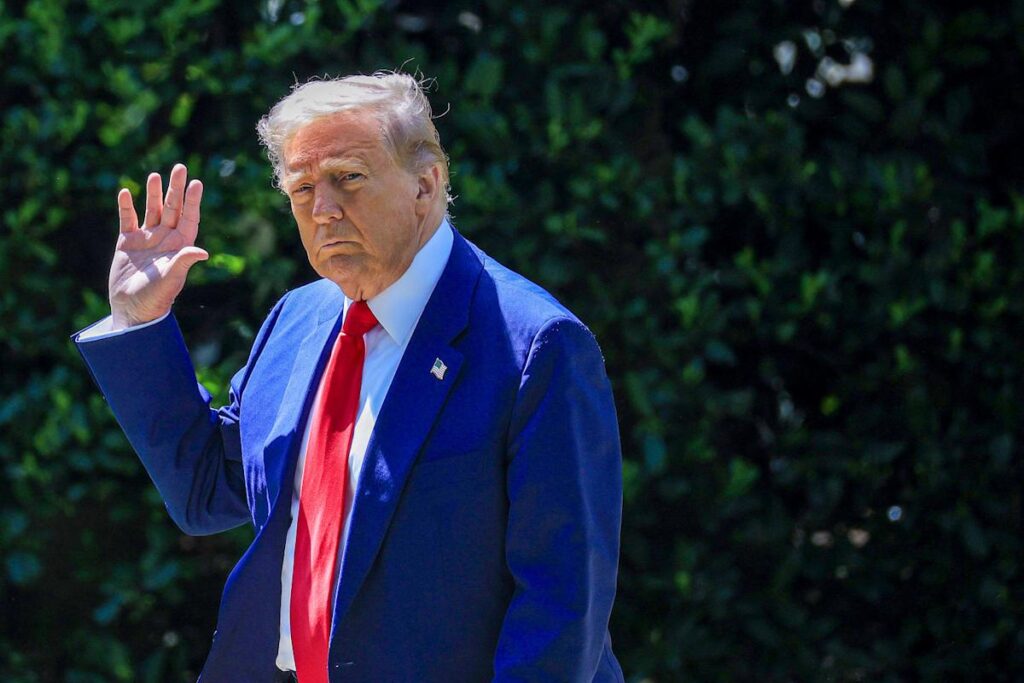Trump puts market struggles on Biden as economy shrinks under his watch