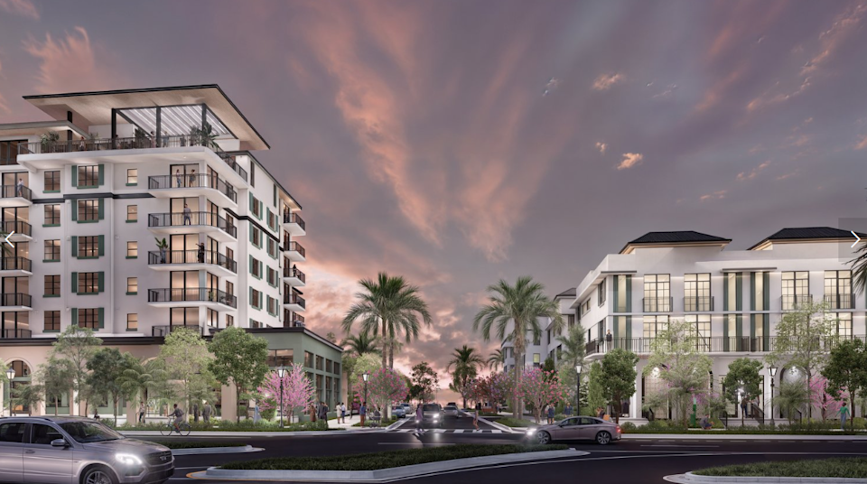 Along with apartments and townhomes, the Dune in Boynton Beach would offer 2,600 square feet of ground floor commercial space.