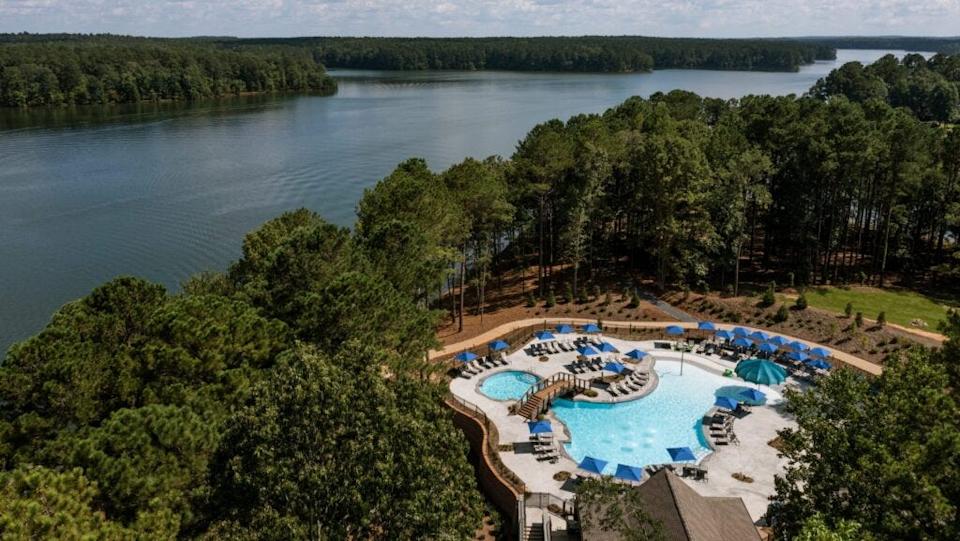 The family pool is ready for fun at The Ritz-Carlton Reynolds, Lake Oconee.
