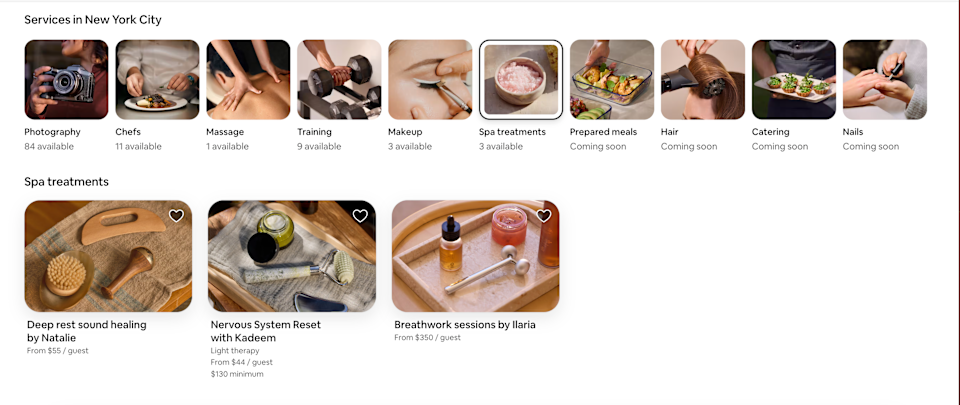 Spa treatments on Airbnb in NYC