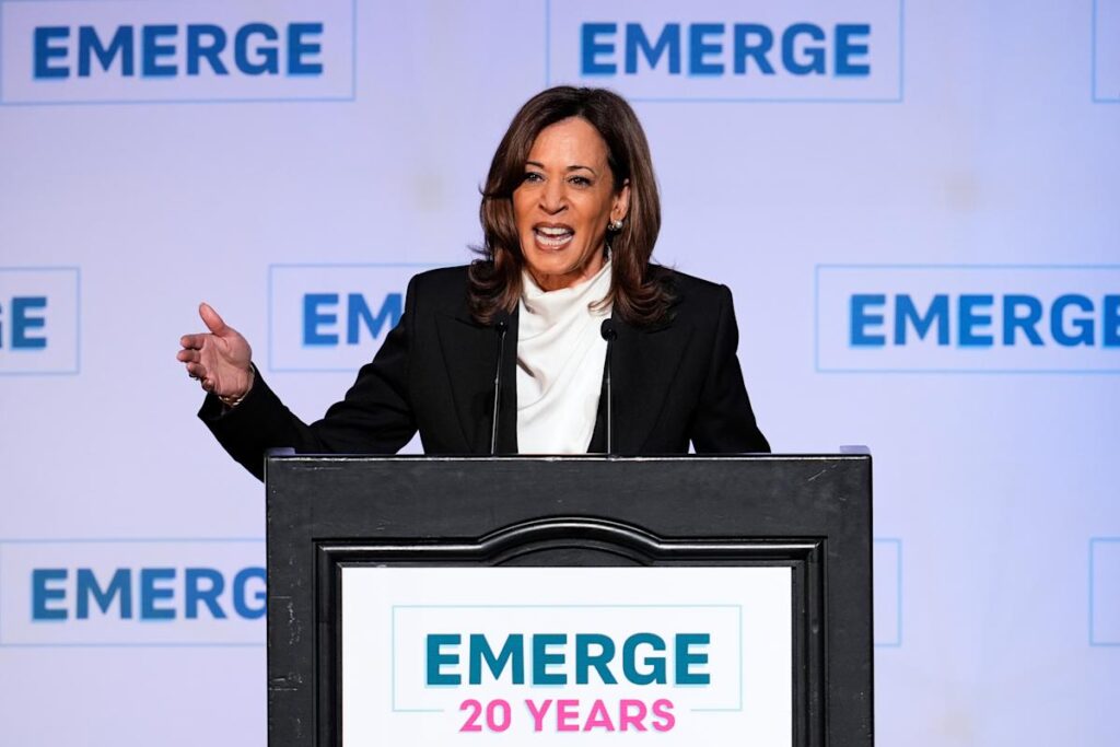 Kamala Harris assails Trump over economy, democracy in return to stage