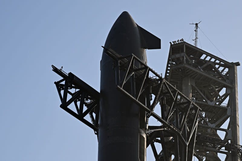 The ninth test flight of SpaceX's Starship spacecraft will be the first to use its Super Heavy booster. Photo by Joe Marino/UPI