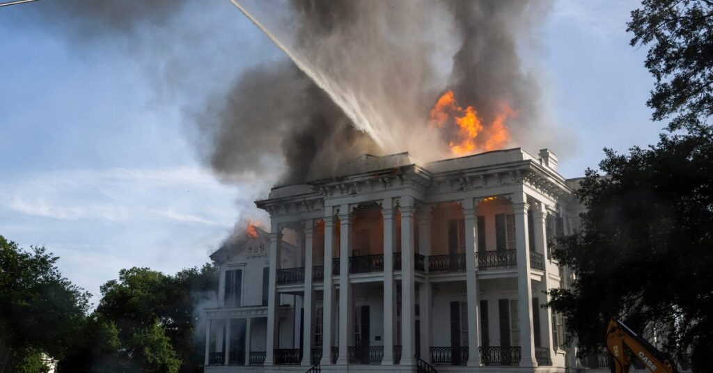 The Burning of Nottoway Plantation
