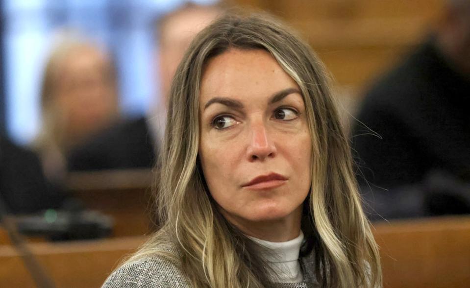 Dedham, MA - April 12: Karen Read at her pre-trial hearing at Norfolk Superior Court. (Photo by David L. Ryan/The Boston Globe via Getty Images)