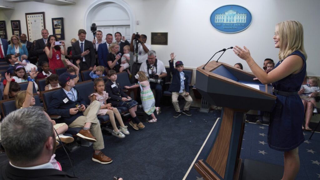 Trump eats a ‘good amount’ of candy, White House press secretary tells kid reporters