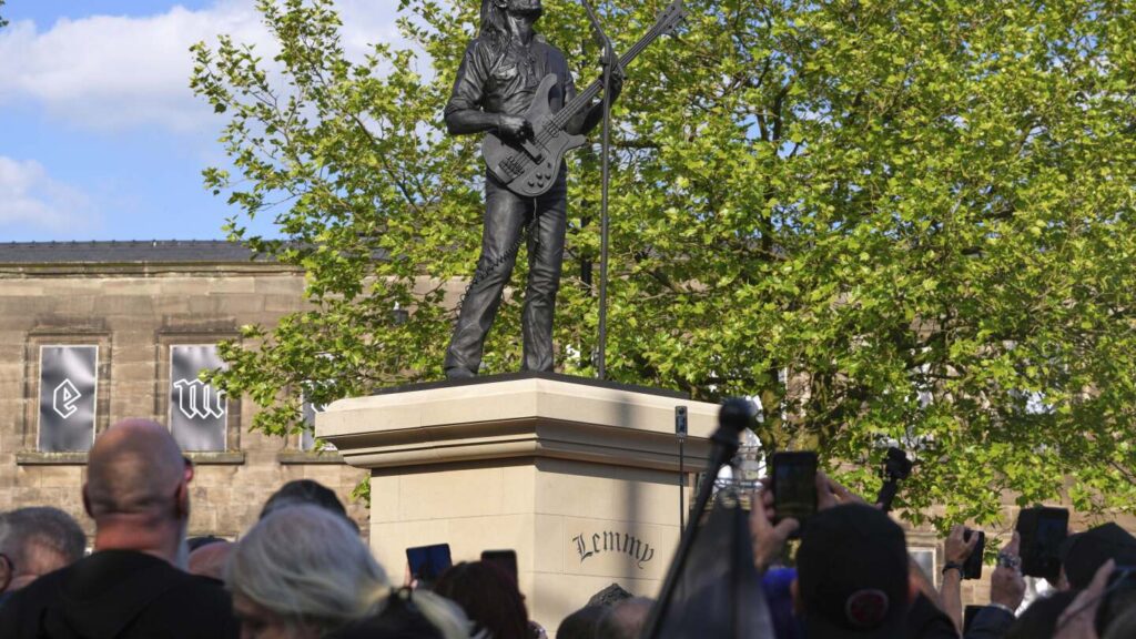 AP PHOTOS: Statue of late Motorhead frontman Lemmy unveiled in English hometown