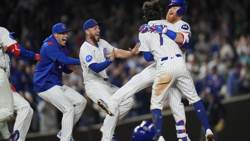 Hoerner, Turner deliver run-scoring hits in the 9th inning to rally Cubs past Marlins 5-4