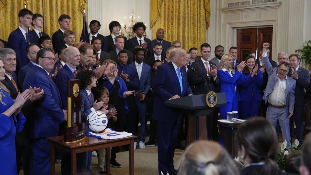 Trump hosts NCAA basketball champion Florida Gators at the White House
