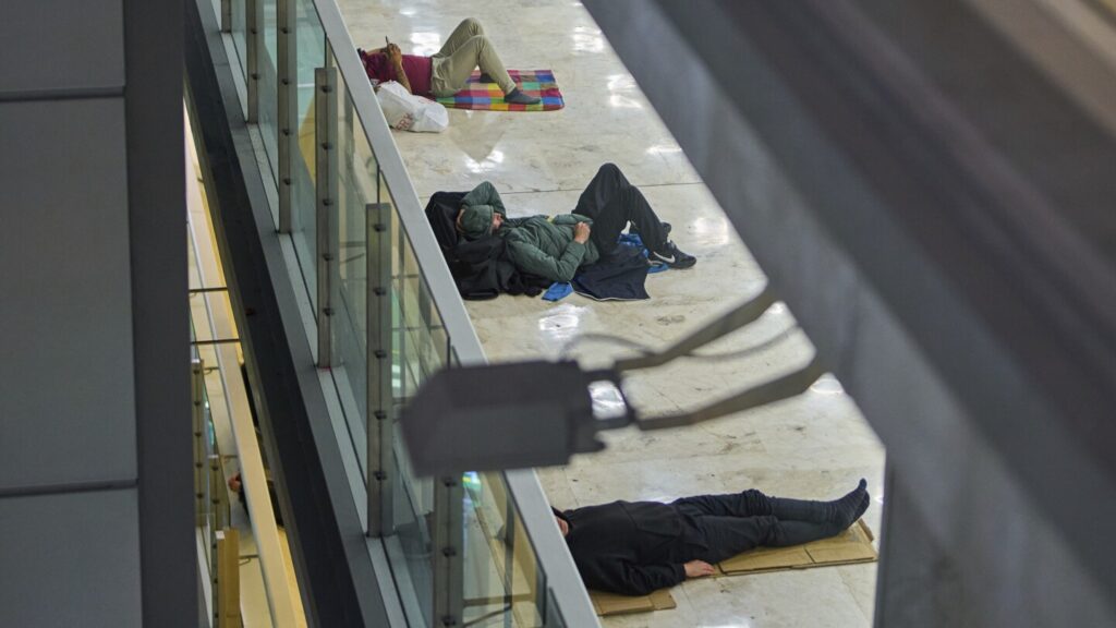 In Spain, a homelessness crisis unfolds in Madrid’s airport