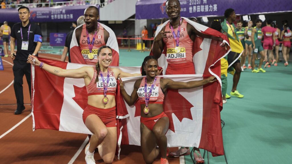 Canada wins first World Relays mixed 4×100-meter title from Jamaica and Britain