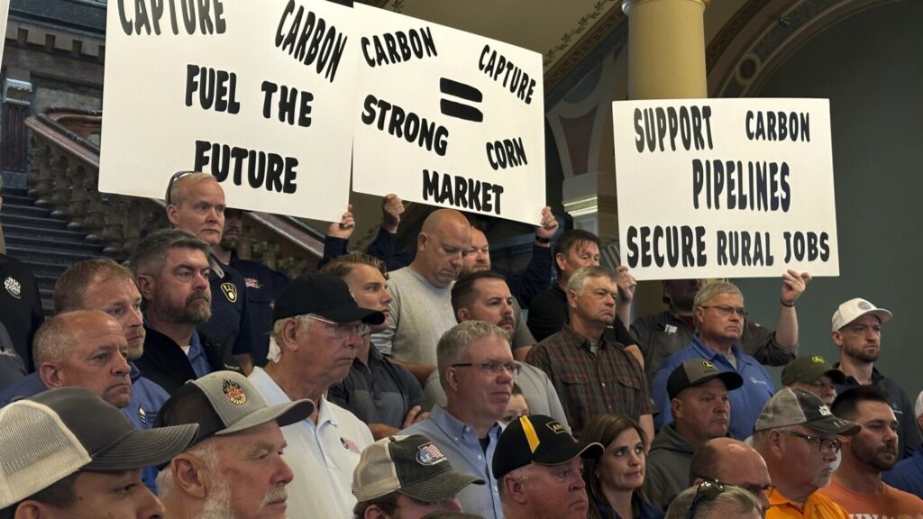 Carbon dioxide pipeline regulations pass in testy Iowa Senate but still need governor’s signature