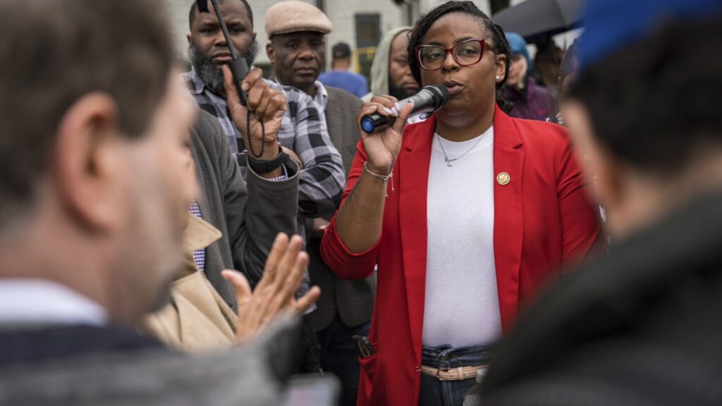 LaMonica McIver: Congresswoman charged with assault after skirmish at ICE center