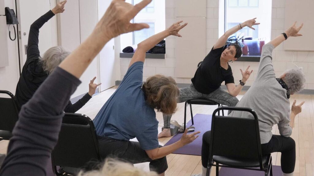 Chair yoga’s benefits range from emotional health to fall prevention