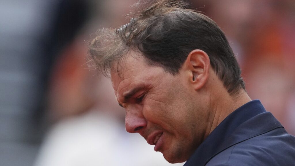 Rafael Nadal is honored at a French Open ceremony
