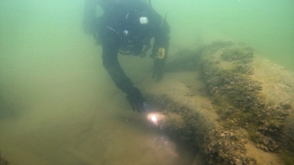 Angler fishing in Lake Michigan fog discovers remains of abandoned tugboat J.C. Ames