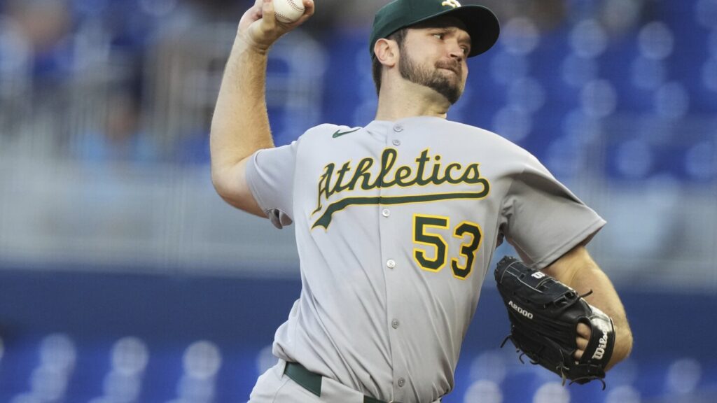 Gunnar Hoglund wins major league debut, leads Athletics to 6-1 win that extends Marlins’ skid to 6