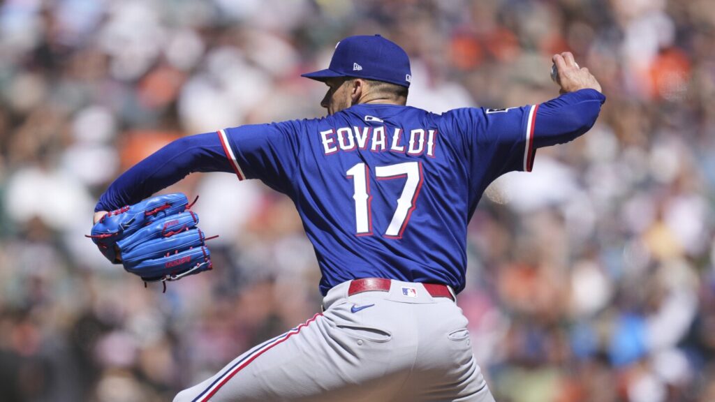 Eovaldi limits Detroit to two hits in seven shutout innings as Rangers top Tigers, 6-1