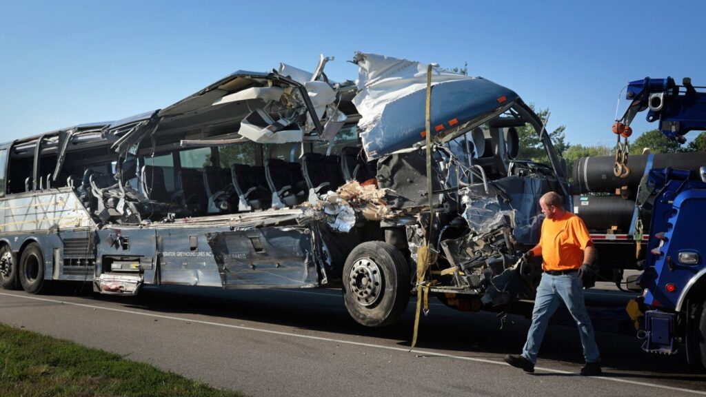 Shortage of overnight truck parking contributed to deadly Greyhound bus crash, regulators say