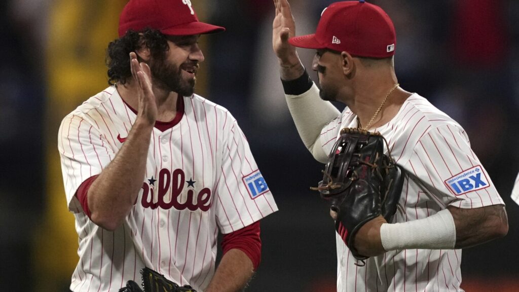 Phillies and Braves set for doubleheader after rainout. Harper gets extra day off after being hit
