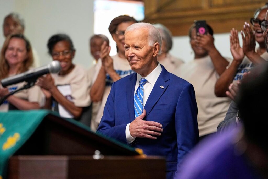 Biden pans “efforts to erase history” and takes veiled shot at Trump