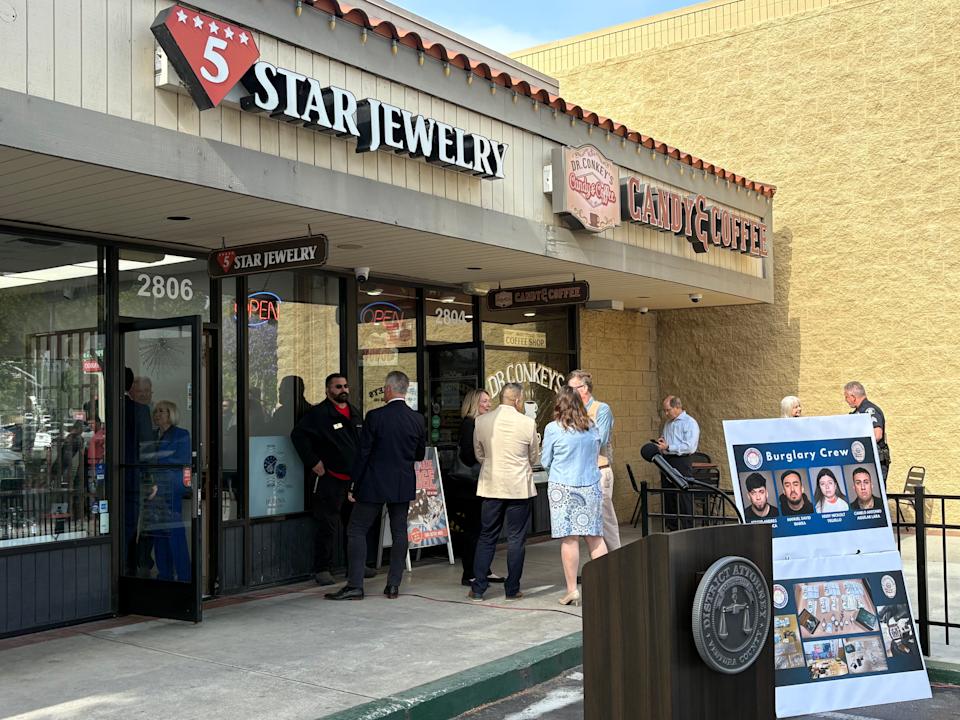 On May 25, thieves broke into Dr. Conkey's Candy & Coffee through the roof and cut a hole in the wall to reach the jewelry shop next door. The businesses are on Cochran Street in Simi Valley.