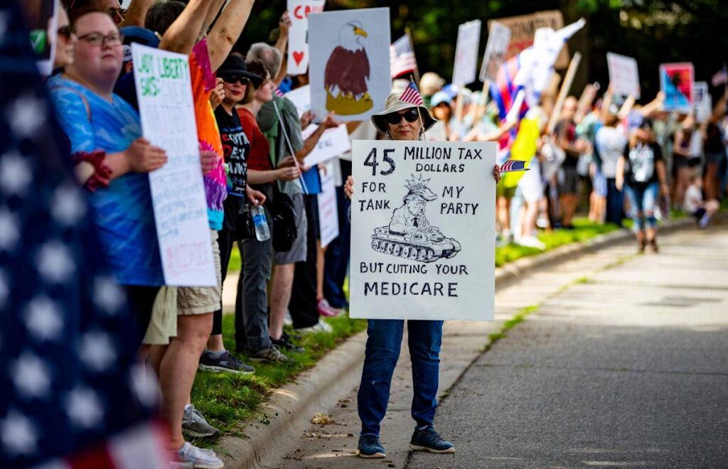 Asheville ‘No Kings’ protest draws thousands, closes roads; demonstrations across the US
