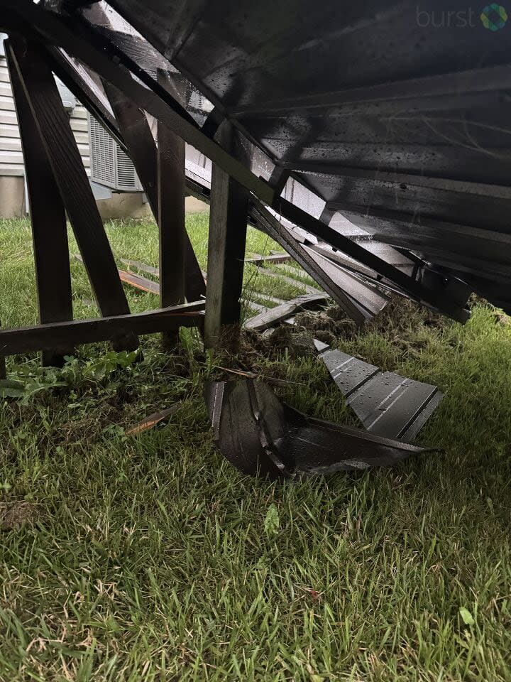Canopy destroyed in Germantown