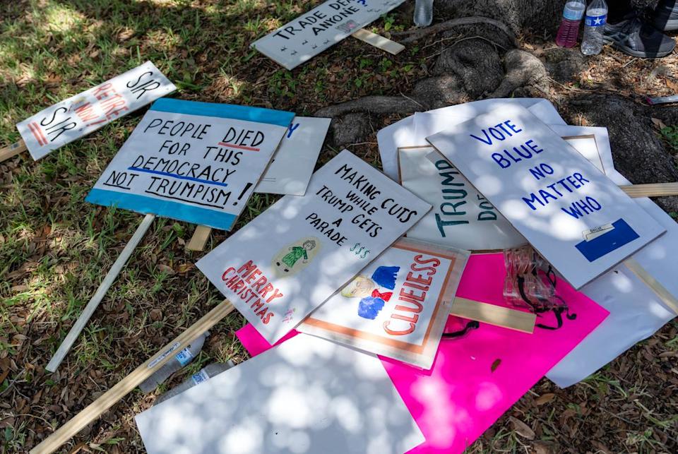 Mcallen, TX - June 14 2025: No Kings Protest against the policies of US President Donald Trump in Mcallen, TX (Photograph by Benjamin Lowy)