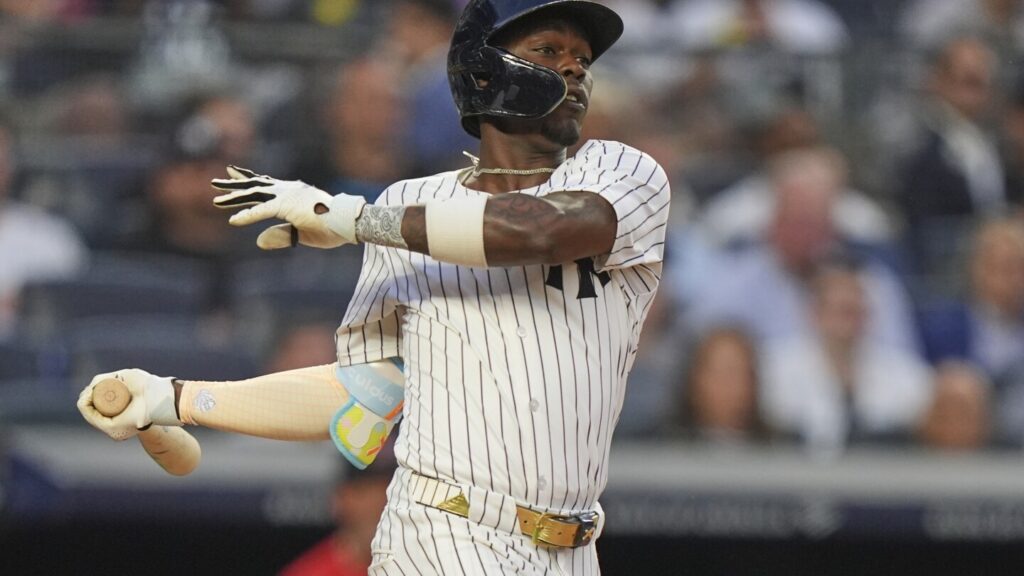 Jazz Chisholm Jr. homers against Angels to end 30-inning scoreless streak for the Yankees