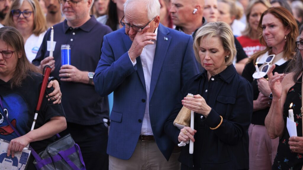 Hundreds gather at Minnesota Capitol to honor slain lawmaker and husband