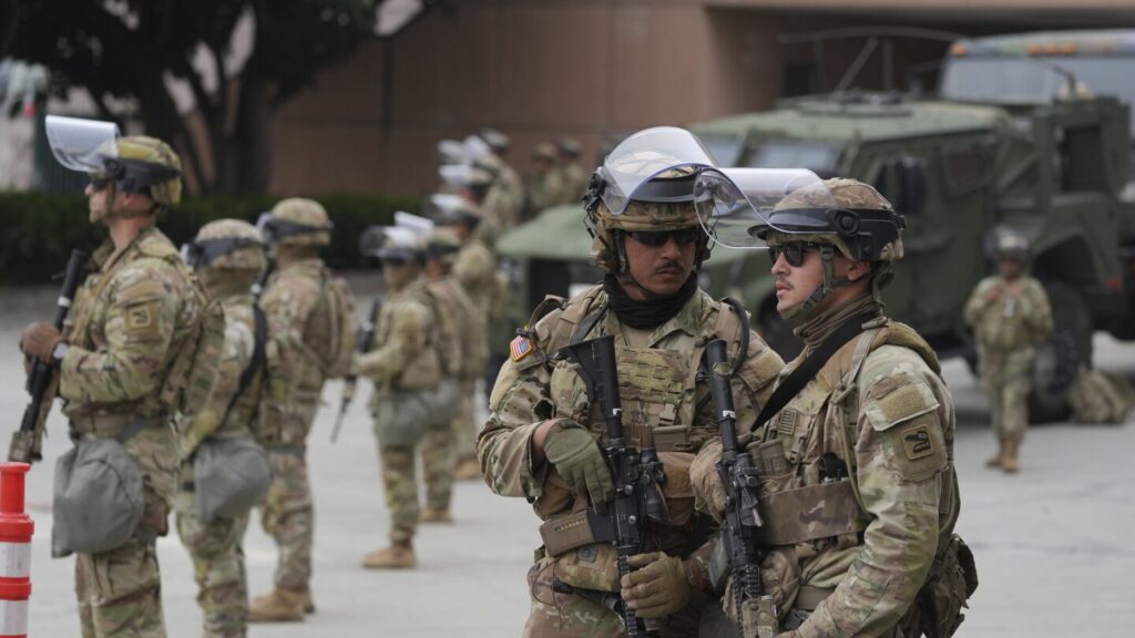 National Guard troops arrive in LA to quell protests against ICE