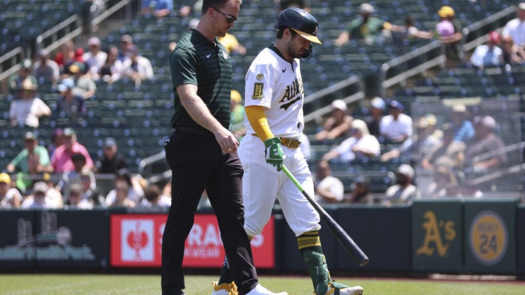 Athletics’ Shea Langeliers placed on 10-day injured list with strained oblique