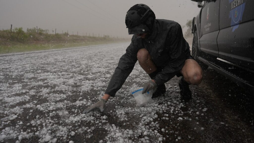 Inside a hailstorm with scientists chasing extreme weather