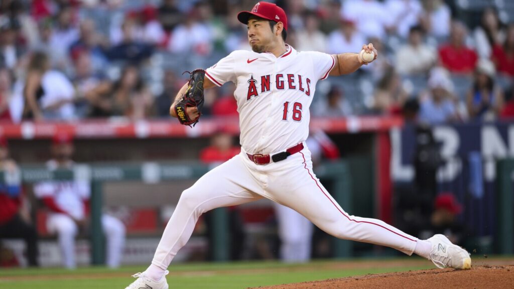 Kikuchi carries shutout into 8th and Angels beat A’s 7-4 despite Clarke’s amazing catch