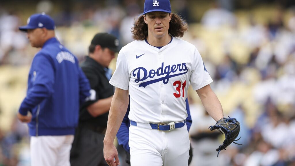 Dodgers transfer pitcher Tyler Glasnow to 60-day injured list and claim catcher Chuckie Robinson