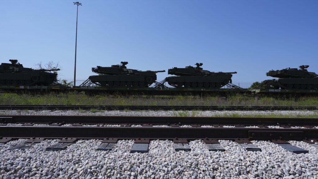 Photos of preparations for Washington’s military parade