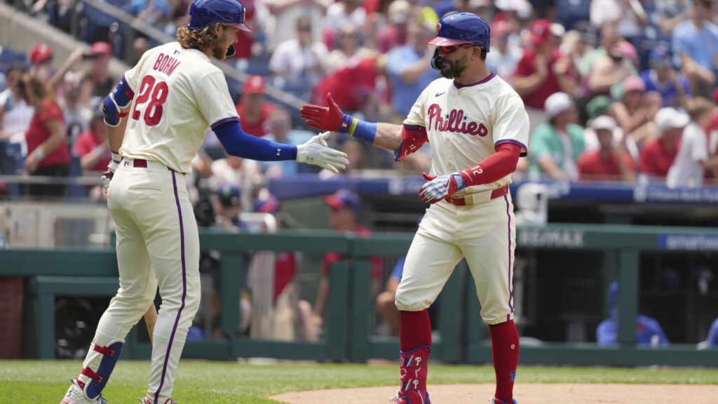 Schwarber and Bohm homer, Luzardo strikes out 10 to lead Phillies past Cubs 7-2