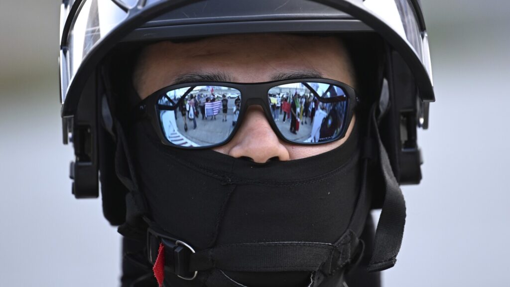 Officers who cover their faces could be charged with a misdemeanor under California proposal