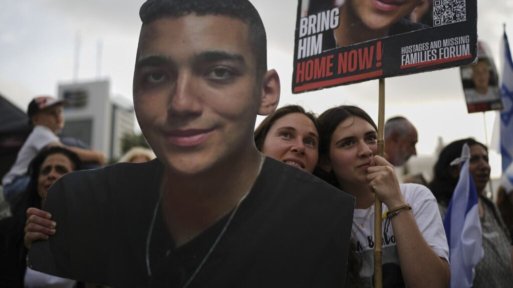 Residents lined the streets of a New Jersey town to welcome home Israeli-American hostage