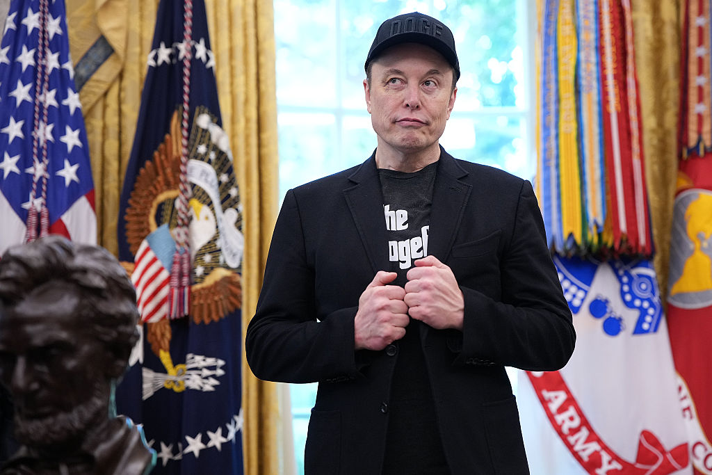 President Trump Holds Press Conference With Elon Musk in White House's Oval Office