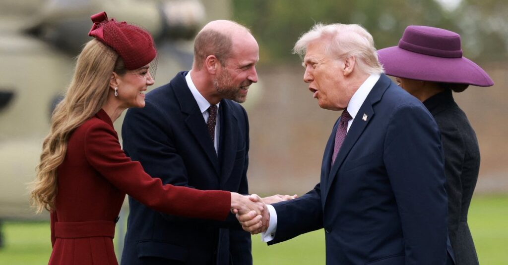 Trump Greeted by Kate Middleton at Windsor Amid Protests