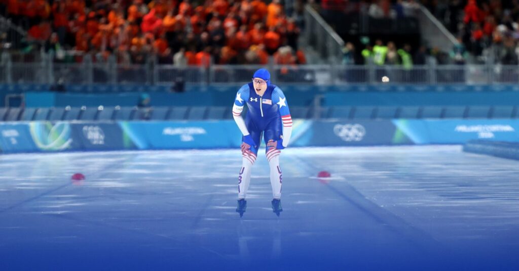 Speedskater Jordan Stolz Sets Olympic Record in 1000M Race