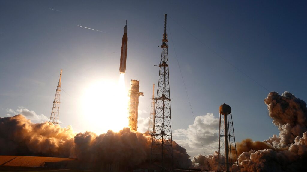 NASA’s Historic Lunar Mission Launch, in Photos