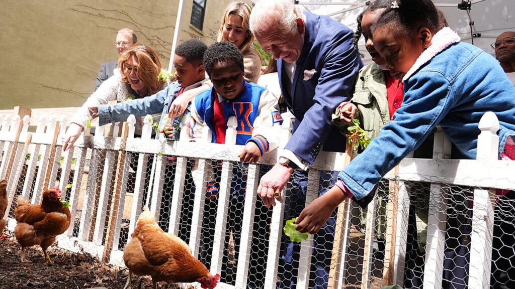 King Charles Spends an Afternoon with Students at an Urban Farm Harlem Grown
