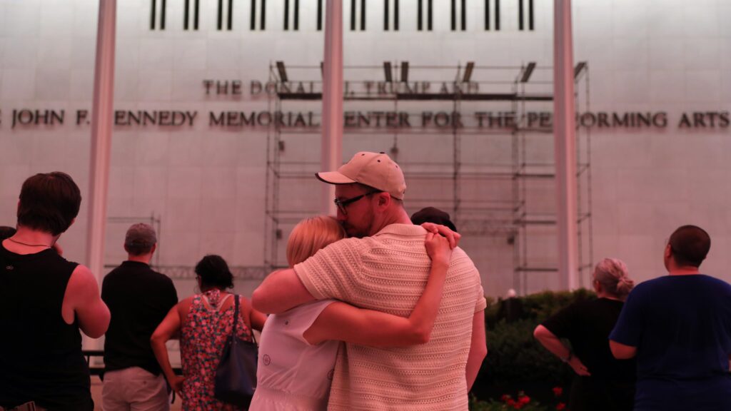 Trump’s Name Removed From Kennedy Center Building