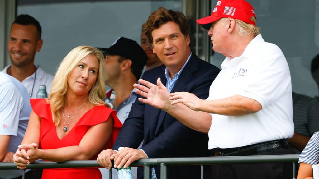 Tucker Carlson and Marjorie Taylor Greene Say They Are Done Supporting the Republican Party Tucker Carlson and Marjorie Taylor Greene Say They Are Done Supporting the Republican Party