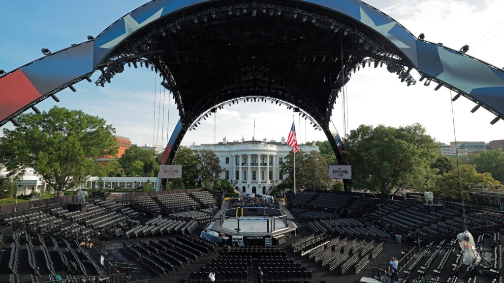 Inside the Massive Arena for the UFC-White House Cage Match Inside the Massive Arena for the UFC-White House Cage Match